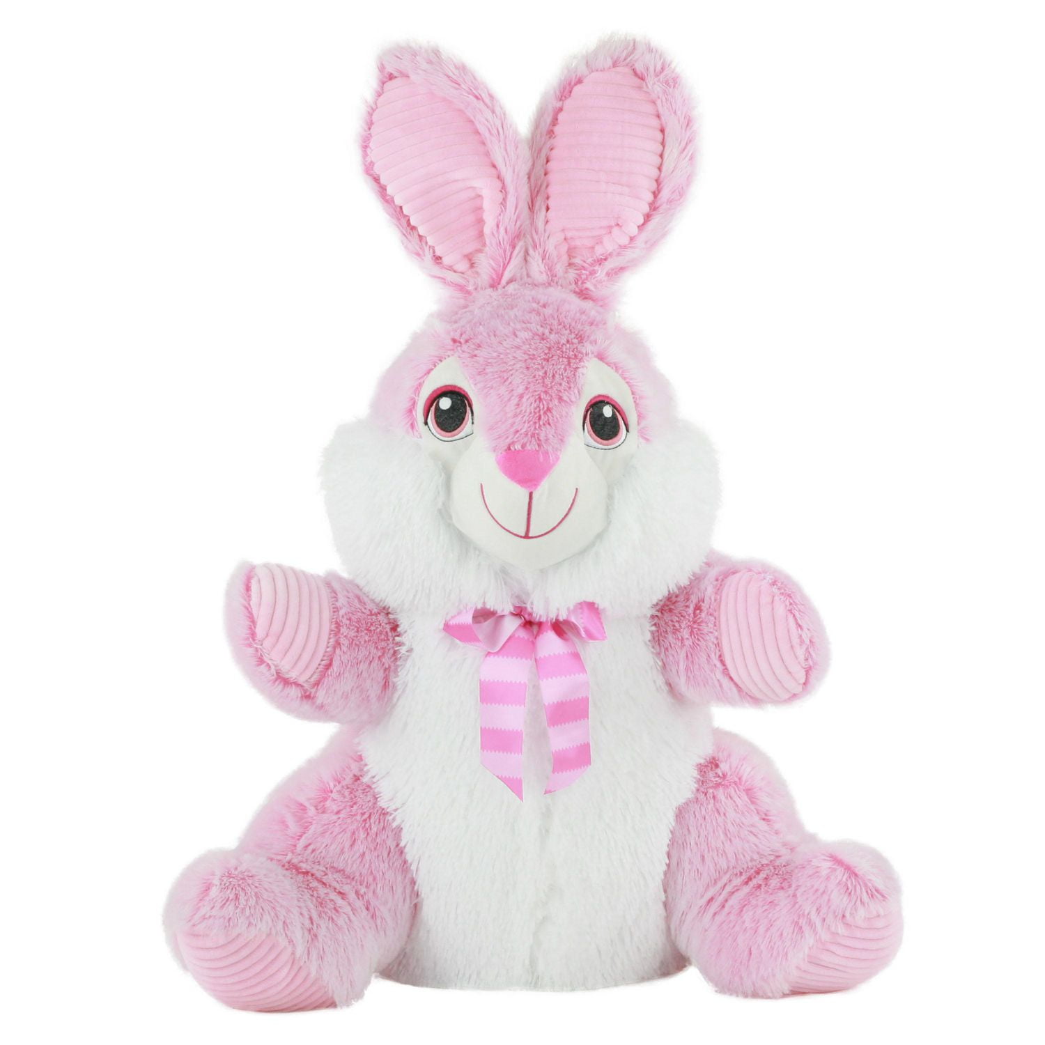 Way to Celebrate Easter Chubby Cheeks Bunny Plush Toy, Pink