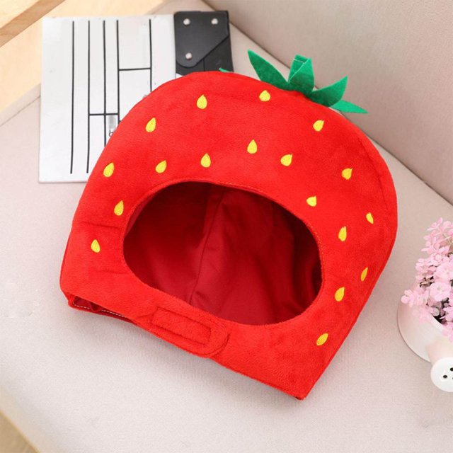 pitrice Doux Chapeau Fraise Cosplay Coiffure Accessoires Photo pour Vacances Nouvel An Fête Rouge
