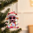 thumbnail image 1 of Acrylic Christmas Ornament under 5! CQCYD Christmas Acrylic Flat Pendant, 2D Car Hanging Ornament for Rearview Mirror, Festive Tree Decoration for Home and Gift, 1 of 5