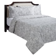 HOMETRENDS 3-Piece Black/White Rose Duvet Cover Set, Double/Queen