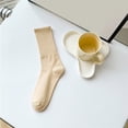 thumbnail image 2 of XIAQUJ Womens Socks Solid Color Socks Colorful Lightweight Cotton Pile Socks Socks Socks Khaki One Size, 2 of 3