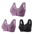 thumbnail image 1 of Bigersell Womens Sports Bras Multipack 3pcs Full-Figure Bra Style R-67 Breathable Push-Up Bras R-67-purple, 1 of 5