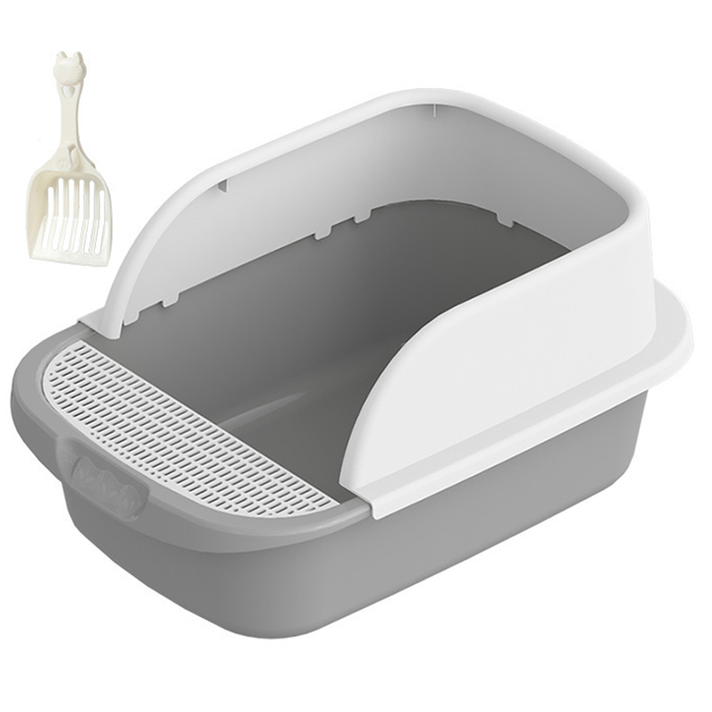 Minkissy 1 Set of Open Type Litter Toilet in Light Grey for Cat Owners