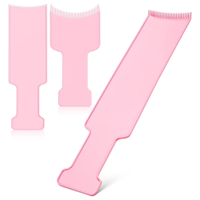 Minkissy 3 Pcs Highlight Comb Hair Highlighting Kit Pink Plastic for Women Hair Professionals