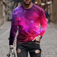 thumbnail image 4 of Chemises Hommes Manches Longues Hommes Manches Longues Imprimé Col Rond Chandail T-Shirt Blouse, 4 of 9