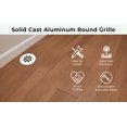 thumbnail image 4 of Achtek 3.5" Duct opening Solid Cast Aluminum Round Grille ( 5" Round Overall) | Powder Coated BLACK - Without Holes For Floor, 4 of 10