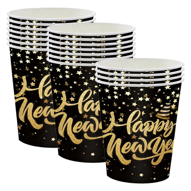 Gobelets en Papier 20 Pcsyear, Fournitures Jetables pour Desserts et Gâteaux Vaisselle de Fête du Réveillon