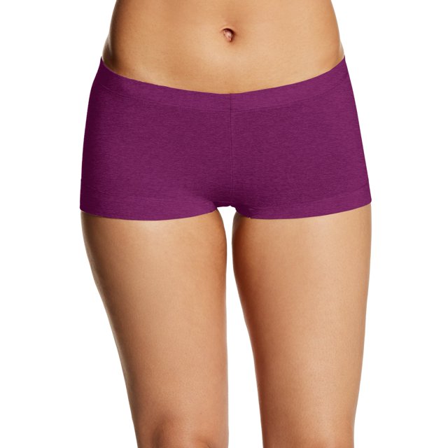 Maidenform Shorty en Coton pour Femmes, 8, Violet Vénitien Chiné