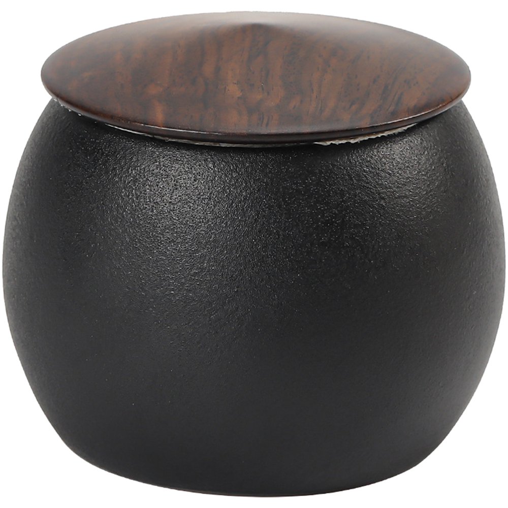 Food Storage Canister  Ceramic Cookie Jar Crude Pottery Kitchen Canister