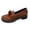 Brown, variant on LOVZFMLL Women's Shoes Trendy Classic Patent Leather Comfort Casual Closed Round Toe Slip On Bow-Knot Dress Loafers Brown 8