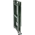 thumbnail image 4 of Origami R3 General Purpose Foldable 3-Tiered Shelf Storage Rack & Wheels, Pewter, 4 of 7