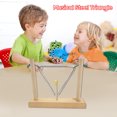 thumbnail image 3 of Labymos 6-inch Triangle Instrument with Striker and Wood Stand Musical Steel Triangle Early Educational Percussion Instrument, 3 of 7