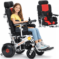 thumbnail image 1 of Fauteuil Roulant Électrique pour Enfants et Besoins Particuliers avec Soutien de Positionnement Avancé, Pèse 20 kg Tient 120 kg, Pliable Approuvé par les Compagnies Aériennes, Sans Plat 4 Roues, 1 of 11