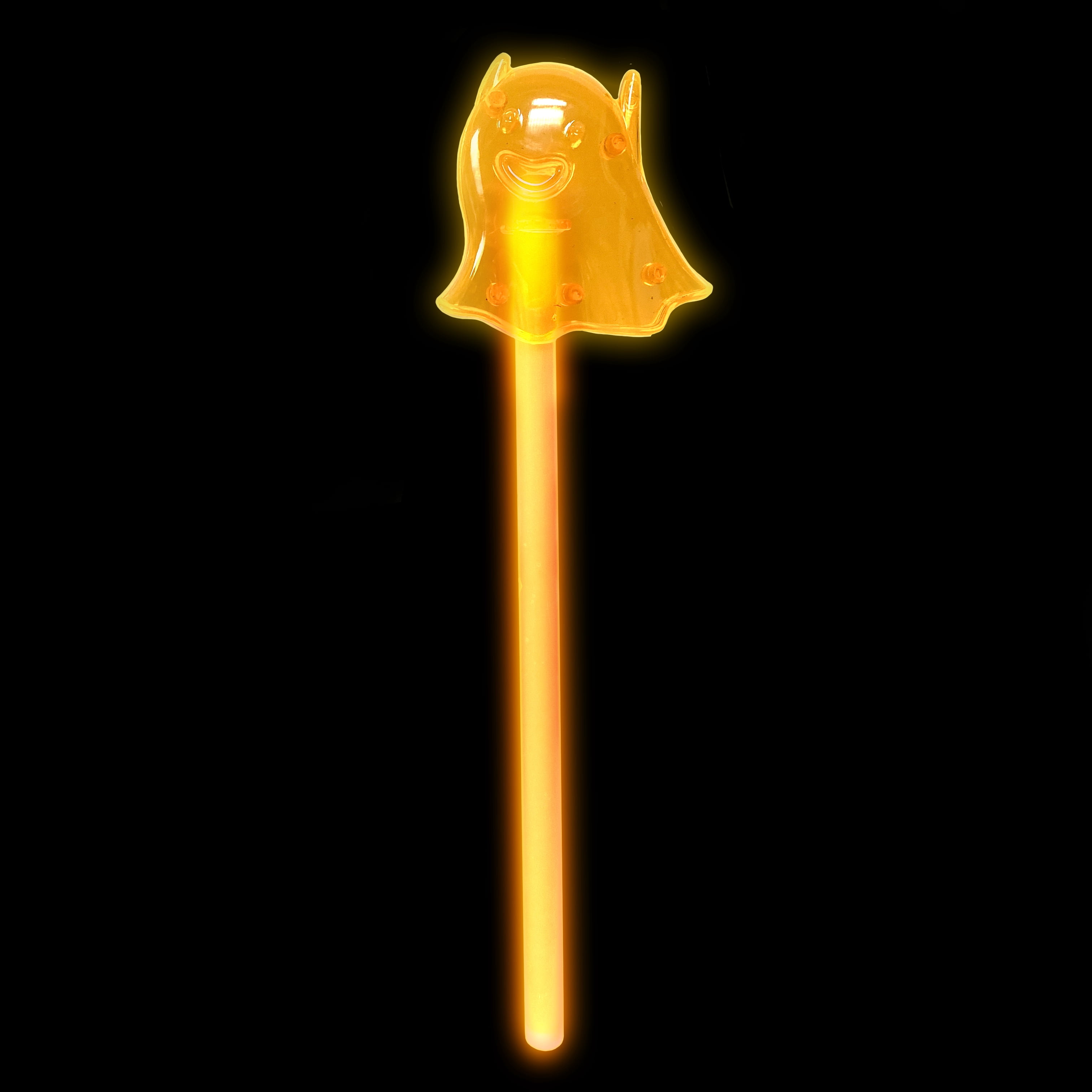 Halloween 1 Piece Glow Wand Party Favors, Orange Ghost, 8.6 inch