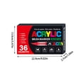 thumbnail image 2 of Stellaya Acrylic Markers For Coloring Books Stellaya Straight Liquid Acrylic Marker Acrylic Paint Markers Set For Adult Coloring Paint Pens Acrylic Markers Tip 2ML Bio Clean Hard Stain Remover Crayons, 2 of 2