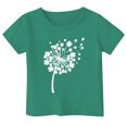 thumbnail image 3 of PMVFHDE T-Shirts Fille T-Shirts d'Été Chemises pour Fille 2025 T-Shirt Fille Hauts Manches Courtes Hauts d'Été pour Fille Imprimé St. Pat Col Rond Manches Courtes pour Filles Vert Armée,12-13ans, 3 of 3