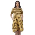 thumbnail image 1 of Moomaya Robes Tuniques Imprimées Femmes Ligne A Manches Courtes Robe Droite Décontractée, 1 of 4