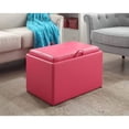 thumbnail image 2 of Convenience Concepts Designs4Comfort Pouf de Rangement d'Appoint en Similicuir Rose, 2 of 6