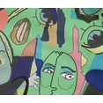 thumbnail image 5 of oneOone Cotton Flex Sea Green Fabric Abstract Comic Face Craft Projects Decor Fabric Printed By The Yard 40 Inch Wide, 5 of 5