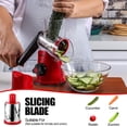 thumbnail image 3 of Geedel Kitchen Cheese Grater, Rotary Mandoline Vegetable Slicer with Interchangeable Blades, Easy to Use Rotary Grater Slicer for Fruit, Vegetables, Nuts, 3 of 7