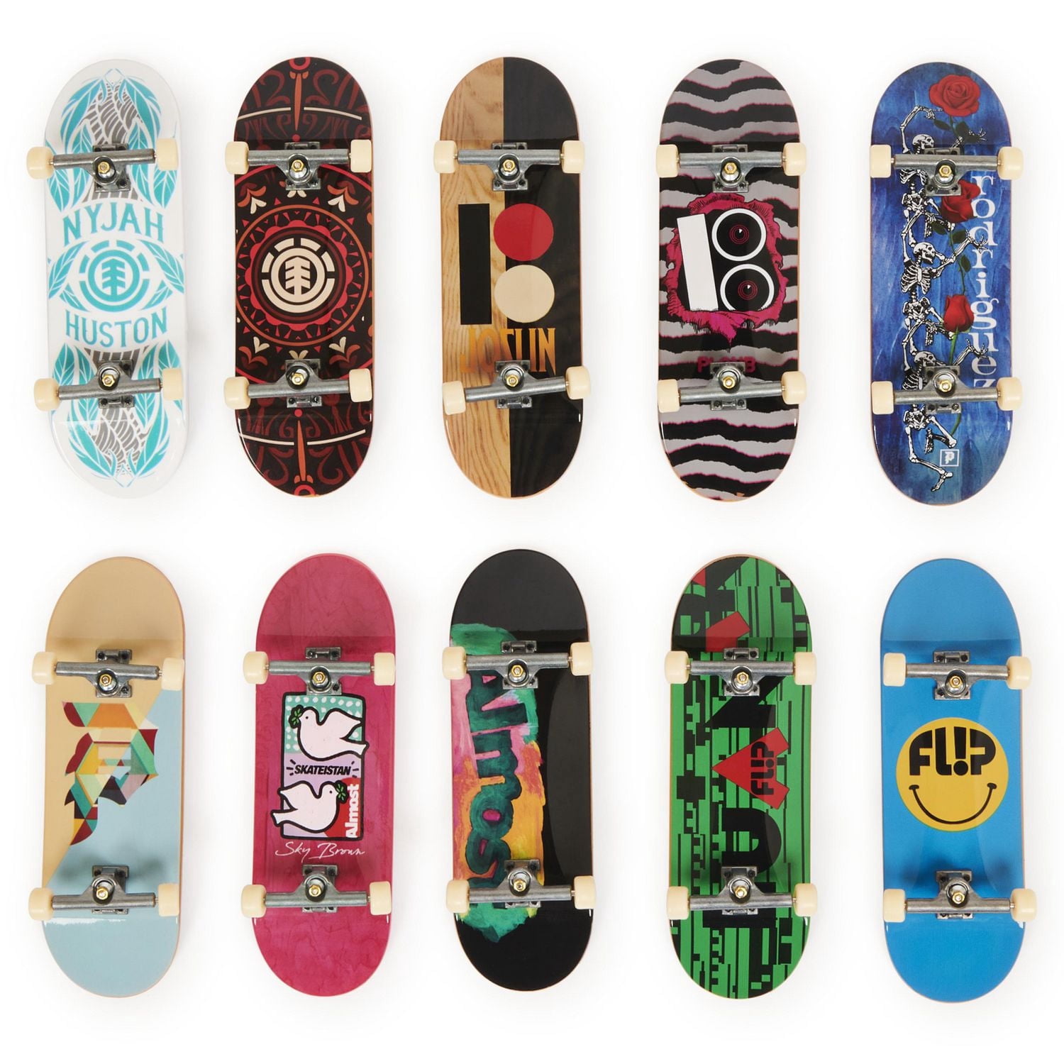 Tech Deck, Coffret DLX Pro Pack de 10 fingerboards à collectionner, pour les amateurs de skate à partir de 6 ans