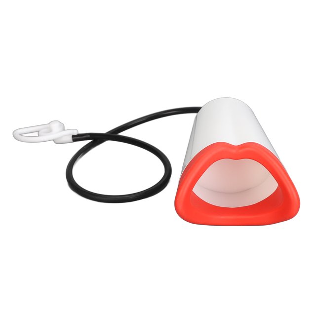 Vocal Dampener for singing, featuring a white ABS body with a red ergonomic mouthpiece and a black cord attachment. Designed to reduce noise and enhance voice control during vocal exercises, singing training, and poetry reading. Includes a clip for secure attachment.
