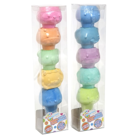 Ensemble de Craies Animales Goofy Foot Designs – Craies de Dessin pour Trottoir et Extérieur à Prise Facile, 5 Pièces (couleurs variables)