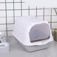 thumbnail image 1 of Hooded Litter Box Litter Box With Lid Large Litter Boxes For Big Cats Enclosed Litter Box Fully Enclosed Large Cat Litter Box With Door Isolate Smelly Cat Toilet Cat Pet, 1 of 1