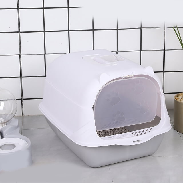 Hooded Litter Box Litter Box With Lid Large Litter Boxes For Big Cats Enclosed Litter Box Fully Enclosed Large Cat Litter Box With Door Isolate Smelly Cat Toilet Cat Pet