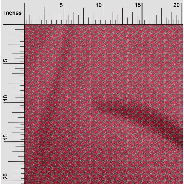 oneOone Georgette Viscose Fabric Paisley Block Print Fabric By The Yard 42 Inch Wide
