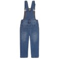 thumbnail image 2 of KIDSCOOL SPACE Jeans Ajustés pour Petits Garçons, Salopette en Denim à Poche à Rabat pour Tout-Petits, Bleu Clair, 3-4 Ans, 2 of 7