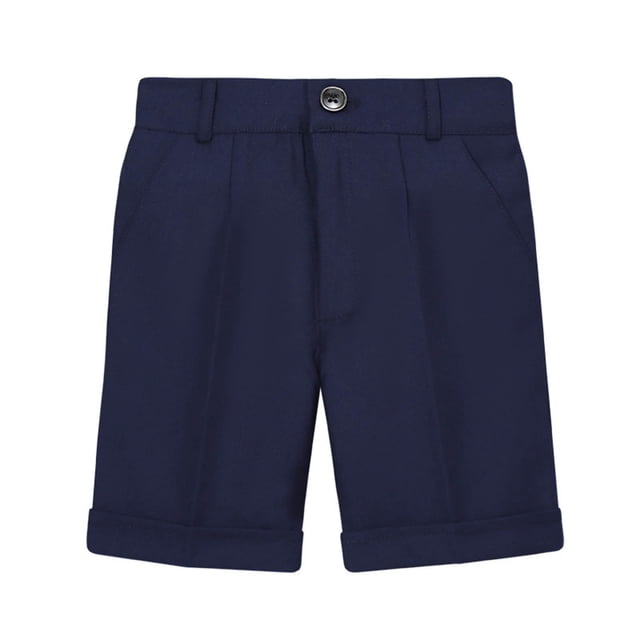 Toddler Boys Dress Shorts Straight Wide Leg Pants Solid Color Pull on Summer Shorts