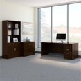 thumbnail image 2 of Series C 72"W Office Desk with Bookcase and File Cabinets in Mocha Cherry, 2 of 7