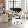 thumbnail image 2 of Pemberly Row Bureau d'Ordinateur avec Rangement en Orme Naturel - Bois d'Ingénierie, 2 of 8