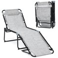 thumbnail image 1 of Costway Chaise Longue Pliante de Patio Portable avec Dossier Réglable, 1 of 10