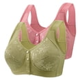 thumbnail image 1 of Posijego 2 Pack Womens Front Closure Bras Plus Size Wireless Bra Push up No Underwire Everyday Bra Multipack, 1 of 2