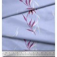 thumbnail image 3 of Soimoi Velvet Fabric Leaves & Wild Flower Print Sewing Fabric Yard 58 Inch Wide, 3 of 3