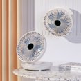 thumbnail image 2 of maskred Ventilateur de Bureau Portable Mini pour Ornements Multi Scène Vent Réglable Blanc batteryversion, 2 of 6