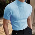 thumbnail image 2 of QIPOPIQ Men's Short Sleeve Solid Mock Neck T-Shirt Clearance, 2 of 5