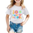 thumbnail image 4 of FhsagQ le 7 Juillet Garçon et Fille Mode Décontractée Imprimé Col Rond Ample Manche Courte T-Shirt Haut Fille Printemps le 7 Juillet T-Shirts Taille 6 Moins de 10 Pâques Blanc 10-11 Ans, 4 of 4