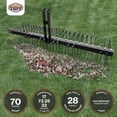 thumbnail image 2 of Field Tuff 3 Point 72 Inch Durable Powder Coated Steel Pine Straw Rake, Black, 2 of 6