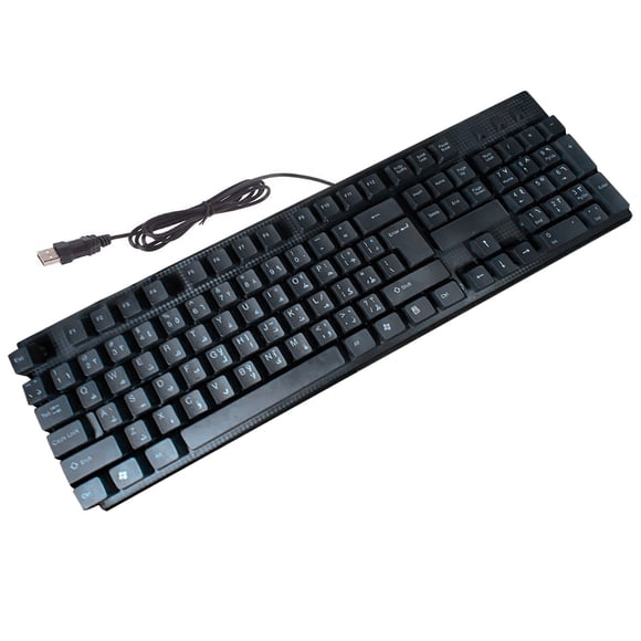 TIMIFIS Keyboard Arabic English Silent Keyboard Waterproof Office Keyboard For Windows Computer Gift