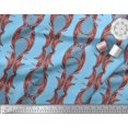 thumbnail image 2 of Soimoi Poly Georgette Fabric Stripe & Ogee Damask Print Sewing Fabric Yard 52 Inch Wide, 2 of 3