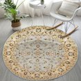 thumbnail image 2 of 6.5 Ft Area Rug Round Carpet, 3DPrinted Flower Rugs Non Slip Indoor Sofa Floor Area Mat Carpet for Living Room Sofa Bedroom Nursery Decor, 2 of 7