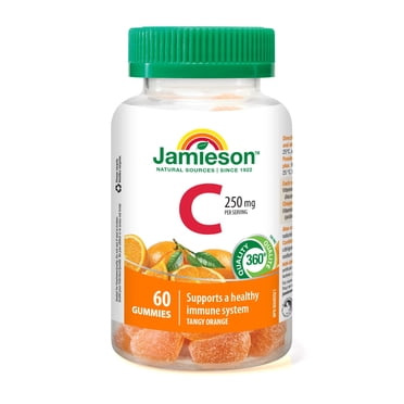 Jamieson Vitamin C 250 mg Gummies Tangy Orange Flavour