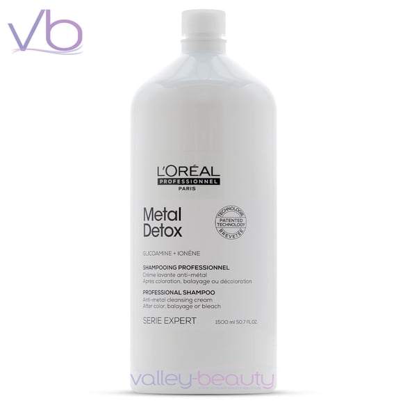 L'Oreal Professionnel Serie Expert Metal Detox Shampoo / Anti Metal Deposit Cleansing Cream with Pump, 50.7oz