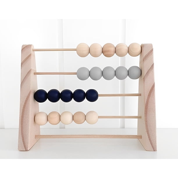 Boulier En Bois 10 Rangées – Perles Multicolores – Apprentissage Comptage Et Calcul – Outil Éducatif Dès 3 Ans