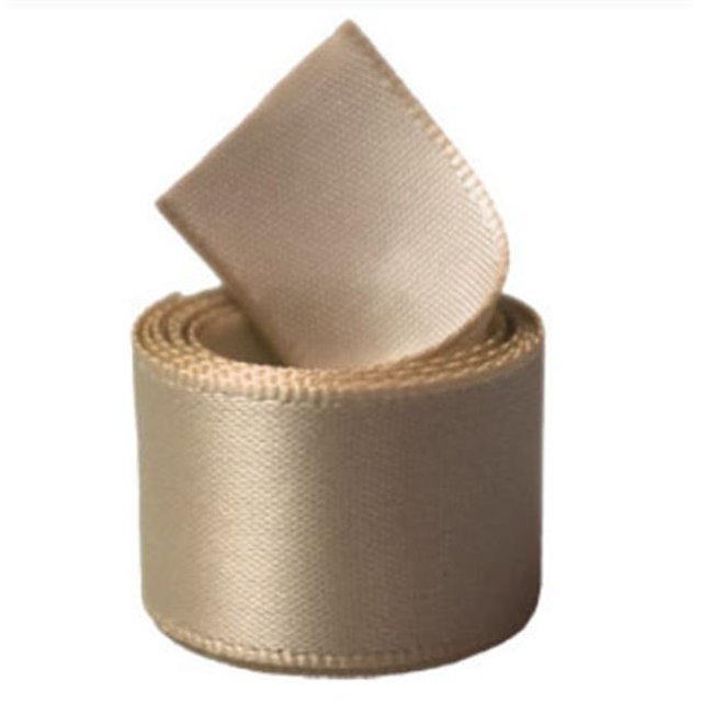 Ruban Satin Simple Face de 1,5 Po, 50 Verges - Beige