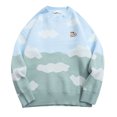 thumbnail image 1 of EGNMCR Pull Col Rond pour Hommes, Pull Unisexe Couple Mode Vache Manches Longues Pull Tricoté, 1 of 6