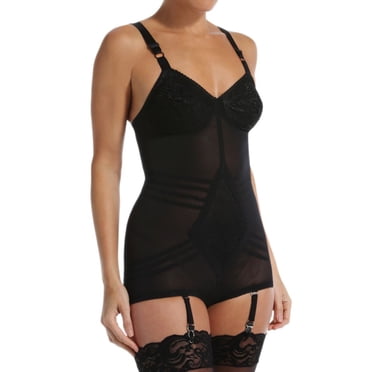 Gaine Sculptante pour Femmes Rago 9051 avec Bandes de Contour (Noir 36D)